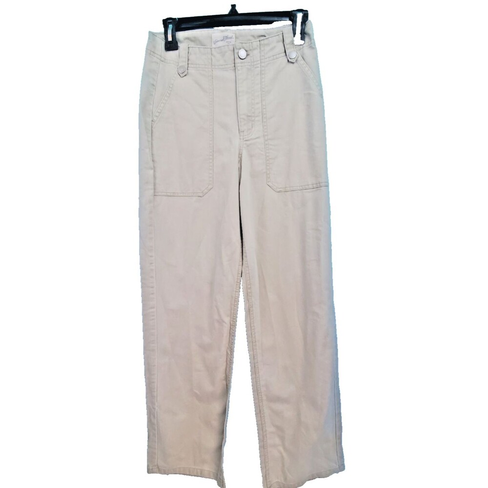 UNIVERSAL THREAD Goods Co Carpenter Utility Pants Womens 2 Khaki Beige Denim...